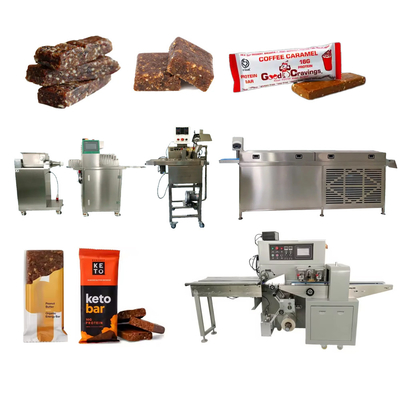 Automatic Chocolate Nut Bar Extruder And Cutting Packing Energy Bar Making Machine Production Line